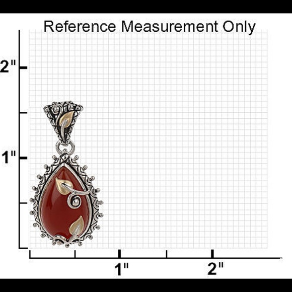Barbara Bixby Sterling Carnelian Gemstone Enhancer - Picture 5 of 5